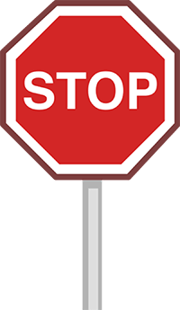 Stop sign - these students do not need to complete international application steps.