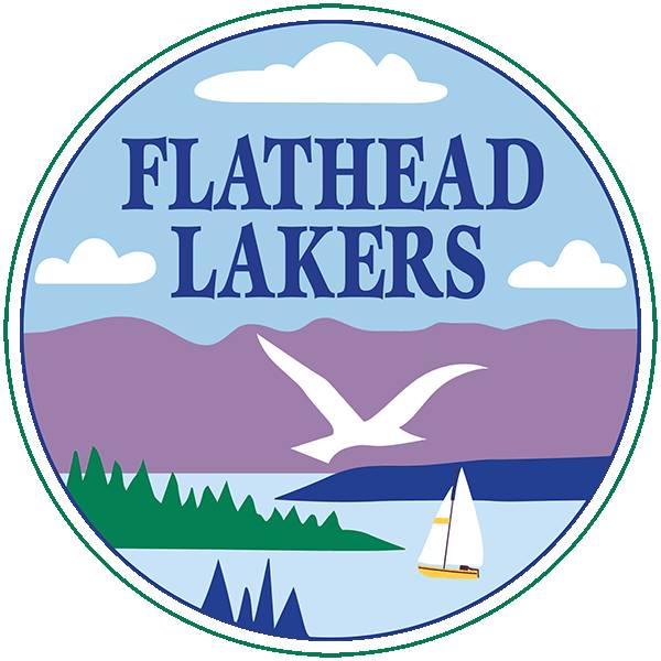 Flathead Lakers gull over Flathead Lake logo