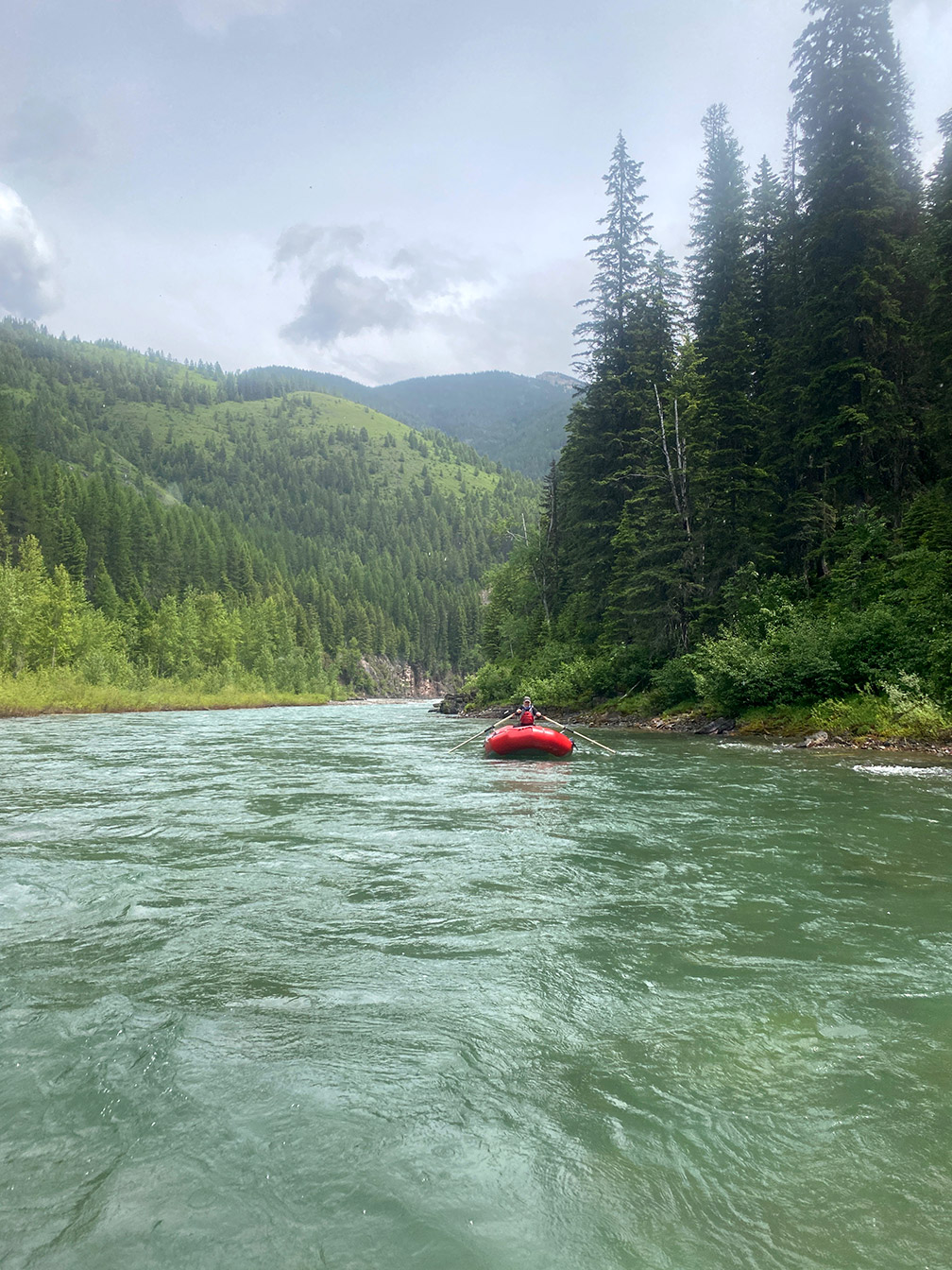 J floating the upper Middle Fork Flathead River