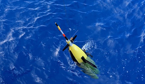 Subsea profiler being winched back to the ship
