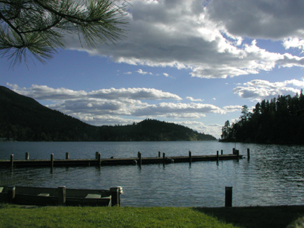 View of Yellow Bay and dock from Elrod Building at FLBS