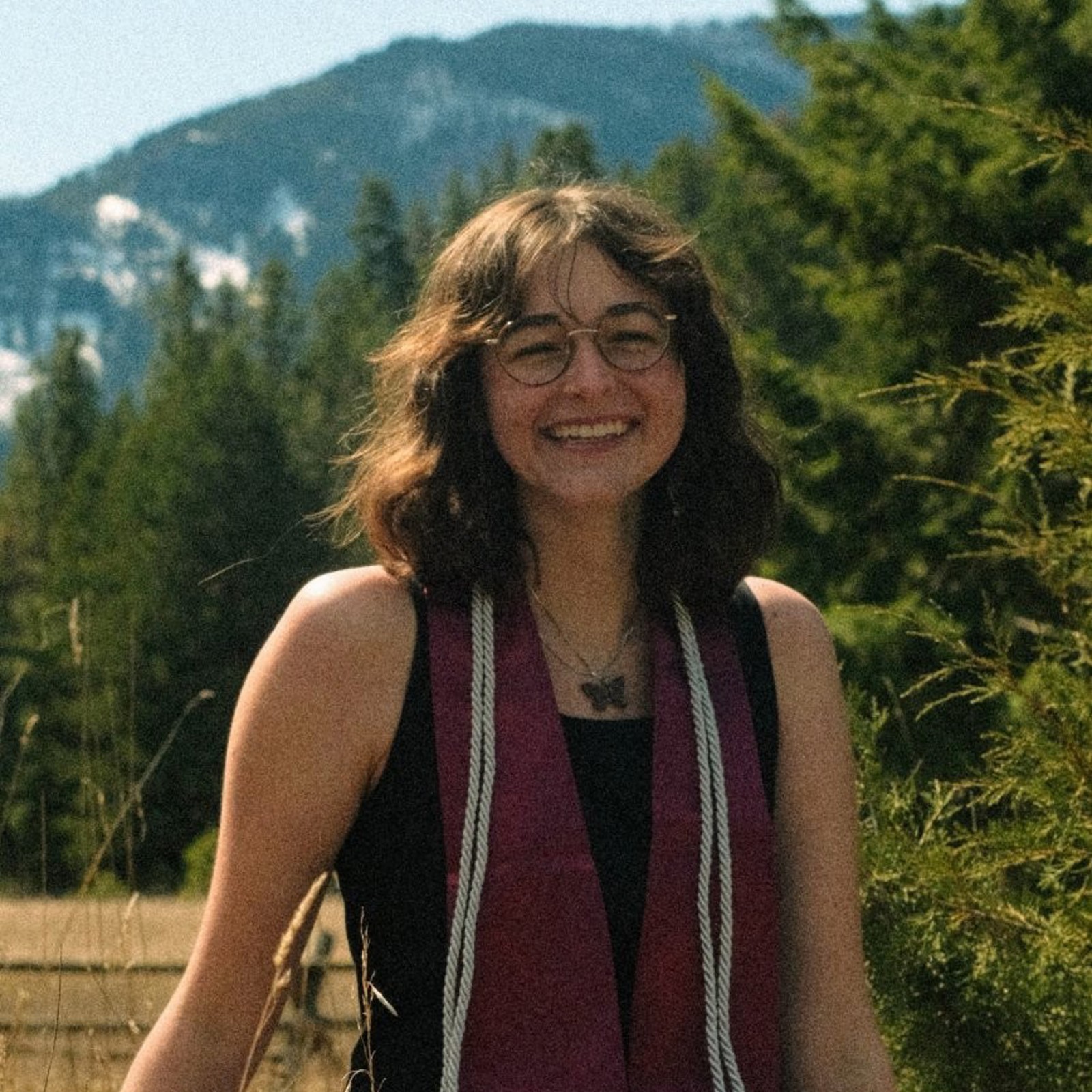 Katie Coates in the mountains