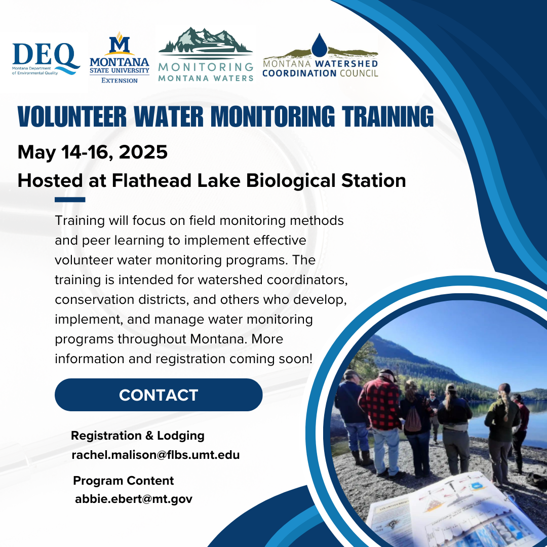 MMW Volunteer Water Montoring Training flyer image
