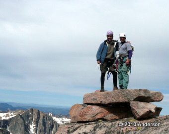 Jeremy and Eric on summit of Granite Peak, 2010