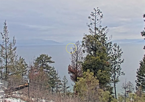 View of Flathead Lake mid-lake from the Yellow Bay Point hill weather station