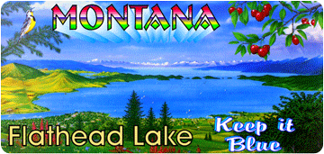 Flathead Lake Keep It Blue specialty license plate