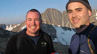 Jeremy and Sky on summit of Granite Peak, 2012