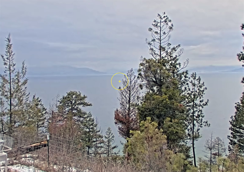 View from Yellow Bay webcam